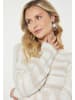 Usha Women Sweater in cream multicolor