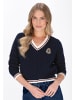 DreiMaster Women Sweater in navy offwhite wine red