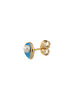 IZIA Women Stud Earrings in Rose Gold Turquoise