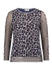 Betty Barclay Langarm-Shirt mit Animalprint in Dark Blue/Brown
