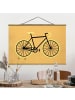 WALLART Stoffbild mit Posterleisten - Fahrrad in Gelb in Orange