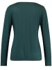 Gerry Weber Fließendes Langarmshirt mit Material-Patch in Grün