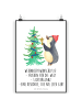 Mr. & Mrs. Panda Poster Pinguin Weihnachtsbaum mit Spruch in Weiß