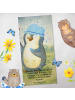 Mr. & Mrs. Panda Badehandtuch Pinguin Duschen Design mit Spruch in Eisblau