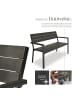 tectake Sitzbank Line 2-Sitzer mit Aluminiumrahmen 128x59x88cm