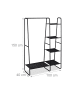 relaxdays Kleiderständer in Schwarz - (B)100 x (H)150 x (T)40 cm