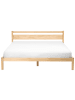 Beliani Doppelbett MERCURER in Braun - (W) 186 x (H) 80 x (L) 208 cm
