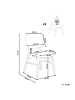 Beliani 2er-Set Esszimmerstuhl ELAINE in Braun/Beige