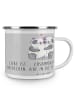 Mr. & Mrs. Panda Becher Liebe Flitterwochen mit Spruch in Heather Grey