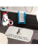Mr. & Mrs. Panda Badematte Pinguin mHerzieren mit Spruch in Weiß
