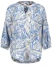 Gerry Weber Bluse Langarm in Ecru/Weiss/Blau Druck