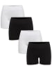 ONLY Elastische Mini Leggins Shorts 4-er Pack Hotpants in Schwarz-Weiß