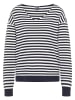DreiMaster Maritim Damen Strickpullover in Marine Wollweiss