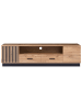 Beliani TV-Möbel MANAIA in Braun/Schwarz - (W) 180 x (H) 49 x (L) 38 cm