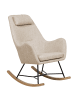 Beliani Schaukelsessel ARRIE in Beige/Schwarz/Braun - (W) 48 x (H) 116 x (L) 92 cm