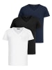 Amaci&Sons Herren T-Shirts 3er-Pack 3. PATERSON in (Schwarz + Weiß + Navyblau)