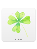 Mr. & Mrs. Panda Untersetzer für Gläser Blume Kleeblatt ohne Spruch in Weiß