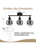 ZMH Deckenleuchte in Rauchgrau 3-flammige E14 Vintage Glas Deckenspot
