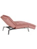 Beliani Chaiselongue LOIRET in Rosa/Silber - (W) 179 x (H) 93 x (L) 76 cm