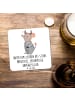Mr. & Mrs. Panda Gläseruntersetzer Stier Astrologie mit Spruch in Weiß