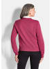 GOLDNER Eleganter Cardigan mit V-Ausschnitt in pink