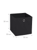 relaxdays 4x Aufbewahrungsbox in Schwarz - (B)30 x (H)30 x (T)30 cm