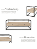 tectake Sideboard Maidenhead 121,5 x 41,5 x 50,5 cm, Industrial Holz hell, Eiche Sonoma