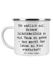 Mr. & Mrs. Panda Tasse Emaille Spruch Zweifel an sich selbst mit... in Weiß