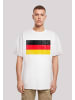 F4NT4STIC T-Shirt Germany Deutschland Flagge distressed in weiß