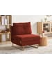 Beliani Einzelsofa JERSLEV in Rot/Braun - (W) 79 x (H) 87 x (L) 84 cm