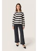 Soaked in Luxury Strickpullover SLLidya Lockere Passform in Navy & White Stripe
