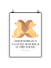 Mr. & Mrs. Panda Print Igel händchenhaltend mit Spruch in Weiß