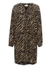Kaffe Kleid KAamber Oversize fit in Black And Brown Animal Print