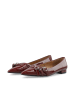 Bianco Ballerinas in Burgundy
