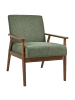 Beliani Sessel ESRUM in Grün/Braun - (W) 62 x (H) 79 x (L) 80 cm