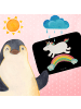 Mr. & Mrs. Panda Duschvorleger Einhorn Regenbogen ohne Spruch in Schwarz