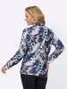 WITT WEIDEN Winter-Shirt in hellblau-marine-bedruckt