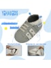 Yihakids Baby Krabbelschuhe aus Leder, weiche Lauflernschuhe mit rutschfester Sohle 