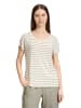 CARTOON Basic Shirt mit Rundhalsausschnitt in Cream/Khaki