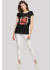 F4NT4STIC T-Shirt Lips like sugar retro Valentinstag in schwarz