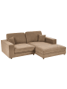 Beliani 3-tlg 3-Sitzer Sofa LOFOTEN in Braun/Schwarz linksseitig