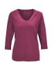 GOLDNER Shirt mit V-Ausschnitt in sangria