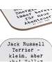 Mr. & Mrs. Panda Untersetzer für Gläser Spruch Jack Russell Terr... in Weiß