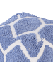 Beliani Pouf ROJHAN in Beige/Blau - (W) 40 x (H) 40 x (L) 40 cm