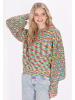 IZIA Damen Pullover in Grün Mehrfarbig