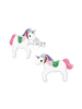 schmuck23 Ohrringe 925 Silber Einhorn in Bunt