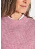 GOLDNER Kurzgröße:  Edler Rippstrick Pullunder, Stehkragen in rosé