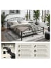 tectake Metallbett Sonno 180 x 200 cm, schwarz/schwarz