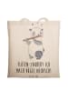 Mr. & Mrs. Panda Bedruckte Tasche Flöte Zauber mit Spruch in Creme