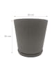 relaxdays 2x Blumentopf in Hellgrau - (H) 20 x Ø 20 cm